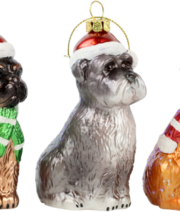 6555 DECORATIVE PENDANT XMAS-DOGS S/3